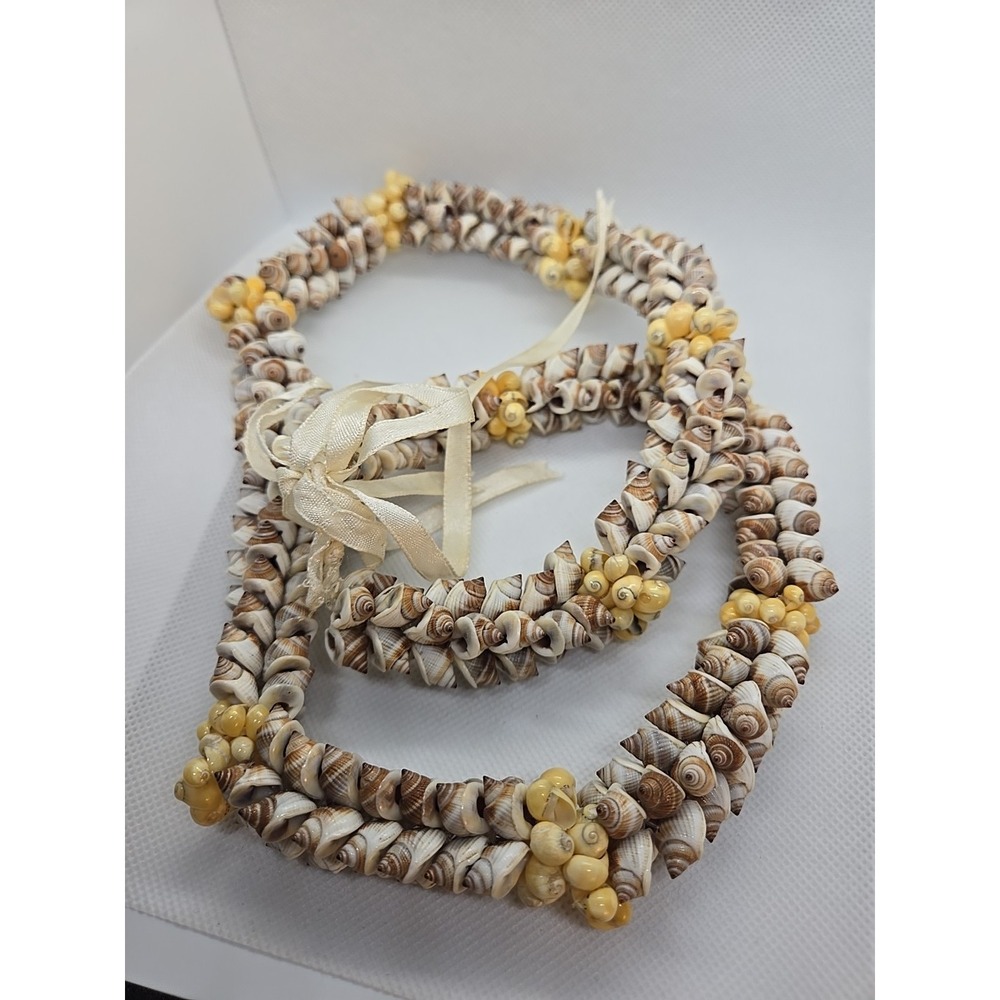 Authentic Hawaiian Puka Shell Beach Necklace 32" Wedding Luau Party Hula